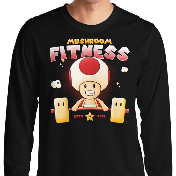 Mushroom Fitness - Long Sleeve T-Shirt on Sale