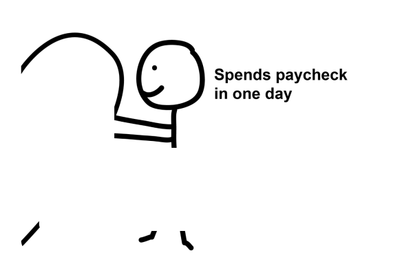 Spends paycheck in one day (Right) For Sale - Image 4