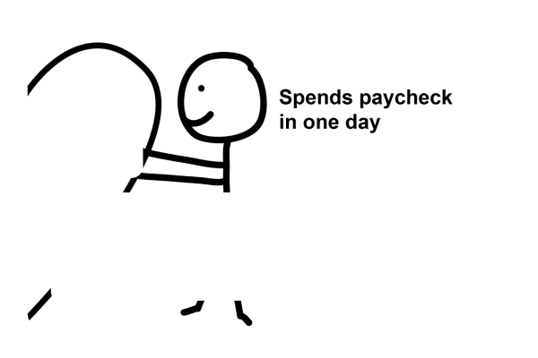 Spends paycheck in one day (Right) For Sale - Image 5