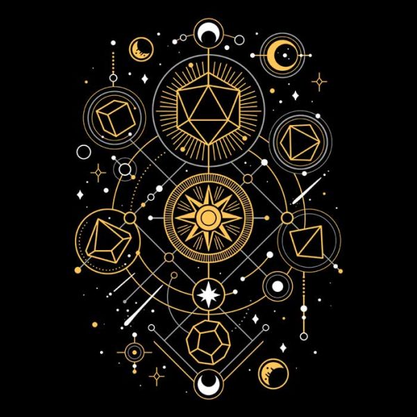 Mystical Dice Chart - Shower Curtain Hot on Sale - Image 2