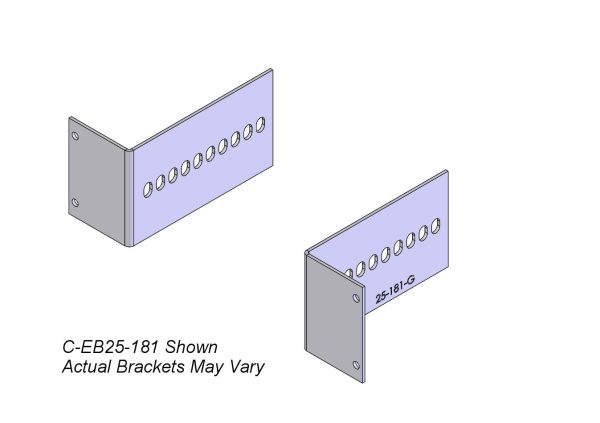 Havis C-EB25-087 2-Piece Equipment Mounting Bracket, 2.5  Mounting Space, 0.87  Bend Online now